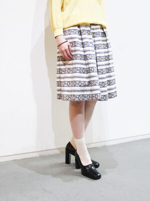 1950s tuck print skirt