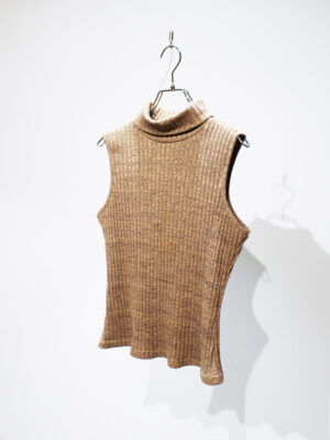 1990s lame turtle neck tank top
