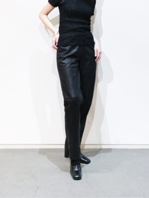 1990s two tuck leather pants