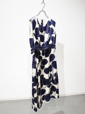 1960s no sleeve print dress