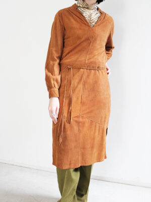 1970s suede dress