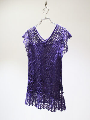 layered mesh knit top