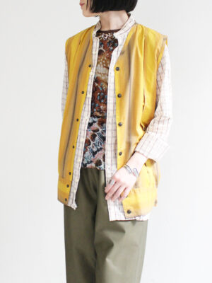 1980s stripe pattern field vest