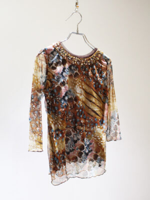 1990s sequins sheer top