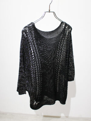 1980s metalic sleeve knit sweater