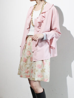 1990s frilled collar blouse