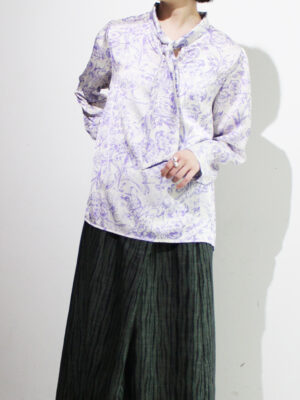 1990s pullover bow tie blouse
