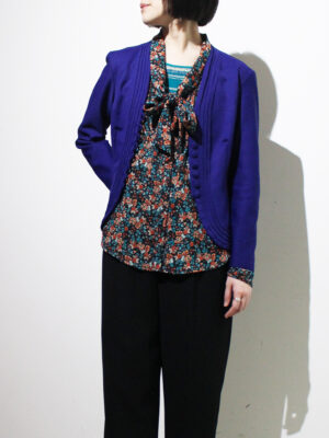 vintage no collar jacket