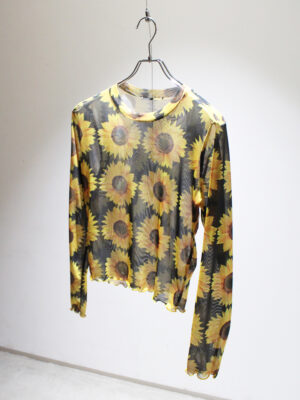 1990s sun flower print top