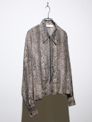 1990s python print zip up jacket