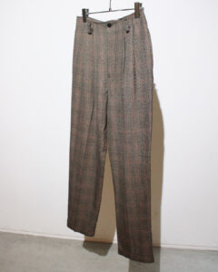 1990s two tucks check pants