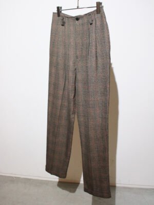1990s two tucks check pants