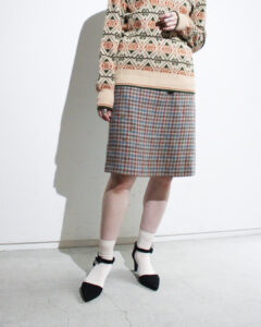 1980s houndstooth skirt