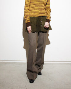 1980s snap button suede skirt