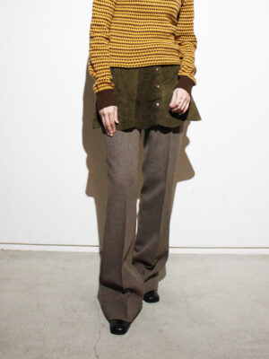 1980s snap button suede skirt