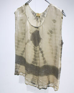 2000s random pleated sleeveless top