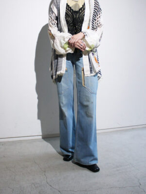 1990s flare denim pants