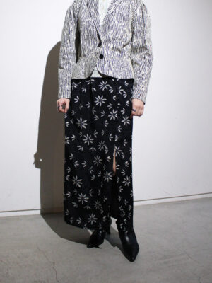 1990s print maxi skirt